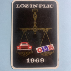 Calendar 1969 loz în plic