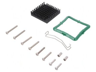 Radiator extrudat negru 40x40x9,5mm foto