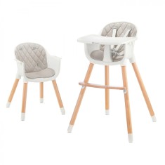 Scaun De Masa Kinderkraft Sienna, 2 In 1, Grey