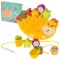 Joc educativ de echilibru 2 in 1, pentru copii, din lemn, arici cu fructe, multicolor