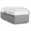 VidaXL Cadru de pat fără saltea, gri deschis, 90x190 cm, textil