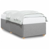 VidaXL Cadru de pat fără saltea, gri deschis, 90x190 cm, textil