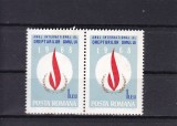 ROMANIA 1968 LP 671 ANUL INTERNATIONAL AL DREPTURILOR OMULUI PERECHE MNH, Nestampilat