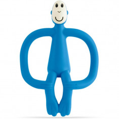 Matchstick Monkey Teething Toy and Gel Applicator jucărie pentru dentiție perie 2 in 1 Blue 1 buc