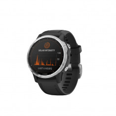 Ceas smartwatch Garmin Fenix 6S Solar, ecran 1.2 inch, Bluetooth, Waterproof, 10 ATM, GPS, Heart Rate Sensor, Android, iOS, Argintiu foto