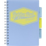 Caiet cu Spirala si 3 Separatoare Pukka Pad Project Book Pastel, Dictando, 200 File, Hartie 80g, Coperti PP