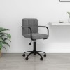 VidaXL Scaun de birou pivotant, gri &icirc;nchis, catifea 334711