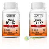 Pachet Vitamina D3+K2 Forte 30cps+30cps