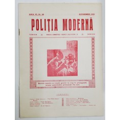 POLITIA MODERNA , REVISTA LUNARA DE SPECIALITATE , LITERATURA SI STIINTA , ANUL VI , NR.68 , OCTOMBRIE , 1931