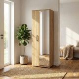 Cumpara ieftin Pantofar Adore Porto, 2 usi reversibile cu oglinda, 10 rafturi, capacitate 28 perechi , 60 x 187 x 36 cm