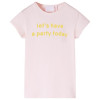 Tricou pentru copii, roz pal, 128, vidaXL