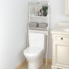 VidaXL Raft de toaletă, alb, 63,5x32x179 cm, lemn masiv de pin 824654