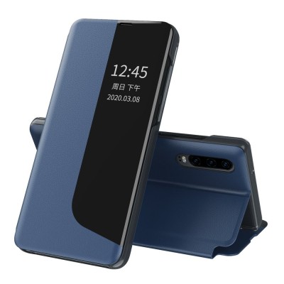 Husa pentru HUAWEI P30 Pro - Leather View Case (Bleumarin) foto