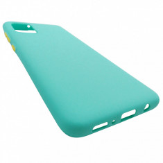 Husa silicon TPU verde mat + butoane galbene pentru Samsung Galaxy A31 (SM-A315G)