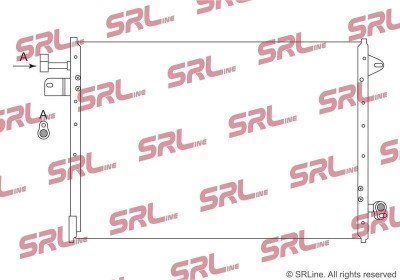 Condensator climatizare AC Ford Mustang, motor: 4.0 V6, 4.6 V8, Condenser fara uscator, 655x430x22, SRLine, miez si rezervor din aluminiu brazat, foto