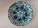Farfurie ceramica Robert Picault ((1919-2000)) RP Vallauris, Vintage anii 60, Mid Century Modern, 28cm diametru