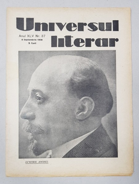REVISTA &#039;UNIVERSUL LITERAR&#039;, ANUL XLV, NR. 37, 8 SEPTEMBRIE 1929