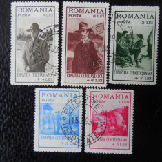 Romania-Expozitia cercetaseasca-serie completa-stampilate