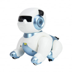 Robot inteligent interactiv PNI Robo Dog, control vocal, butoane tactile, alb-albastru, acumulator inclus 3.7V 350mAh