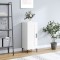 Gossi servanta, alb extralucios, 34,5x34x90 cm, lemn compozit