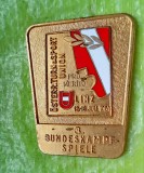 H493-I-Medalia Uniunea de Gimnastica si Sport Austria 1961-PRO MERITO bronz masiv aurit emailat acordata special organizatorilor.