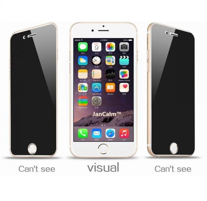 Folie de sticla privancy 5D case friendly pentru Apple iPhone 8 Plus, Privacy Glass GloMax, folie securizata duritate 9H anti amprente