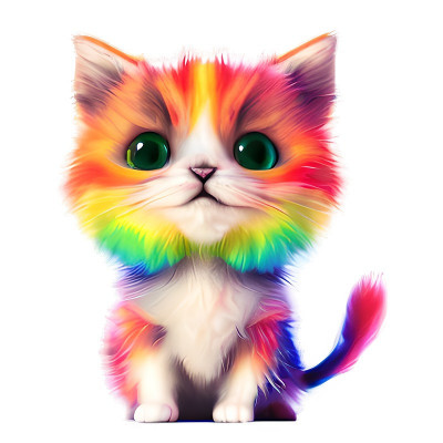 Sticker decorativ, Pisica, Multicolor, 72 cm, 10767ST foto