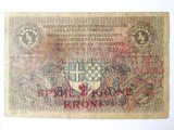 Rara! Iugoslavia 1/2 Dinara cu supratipar 2 Krune 1919 la cel mai mic pret