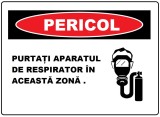 Placuta purtati aparatul de respirator in aceasta zona