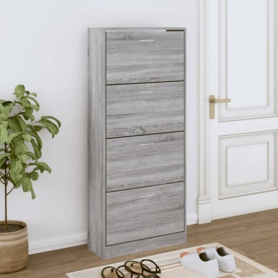 Gossi pantofar, gri sonoma, 63x24x147 cm, lemn prelucrat foto