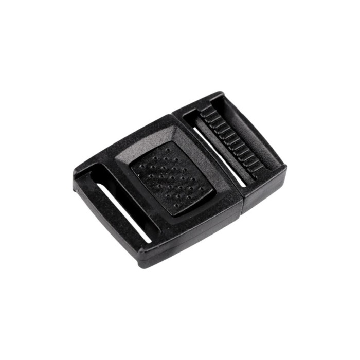 Catarama din plastic pentru textile Crisalida, latime 25 mm, Negru
