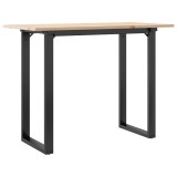 Cumpara ieftin Masa de bucatarie, cadru O, 100x50x75cm lemn masiv pin si Otel