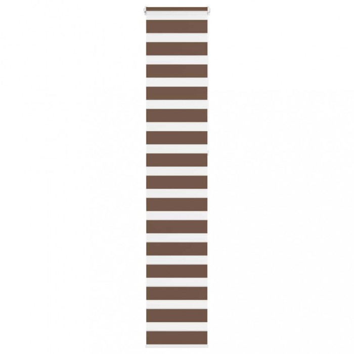 vidaXL Jaluzea tip zebra maro lățime țesătură 35,9 cm poliester