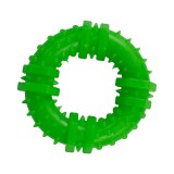 Jucarie pentru caini, forma de Inel cu Tepi, 9 cm, verde
