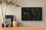 Tablou Canvas, "Umbrele tăcerii din pădurea verde", &Icirc;ntunecat, Misterios, Verde, Lumină, Umbre, Coronament, Copaci, Melancolic, Pădure, 39 x 26 cm, CM