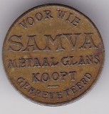 JETON TOKEN Belgia Samva Metaal Glans Koopt 25 Centimes ND