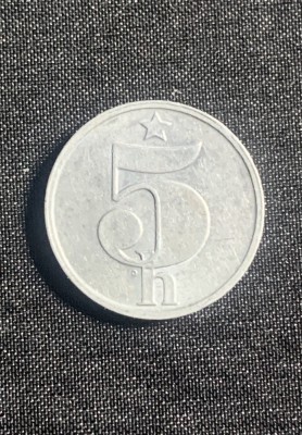 Moneda Cehoslovacia 5 haleri 1979 foto