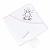 Set prosop cu capison si manusa de baie pentru copii BabyJem (Culoare: Roz)