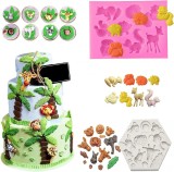 Set de 2 forme pentru bomboane/prajituri Fengguock, silicon, roz/alb, 8,5 x 6,5 cm