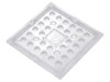 Lentilă LED pătrată transparentă PMMA 9,5mm