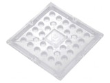 Lentilă LED pătrată transparentă PMMA 9,5mm