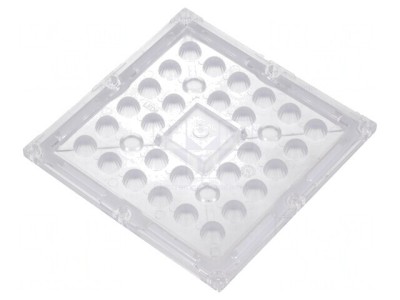 Lentilă LED pătrată transparentă PMMA 9,5mm foto