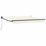vidaXL Copertină retractabilă manuală Crem 3 x 2 m 3419038