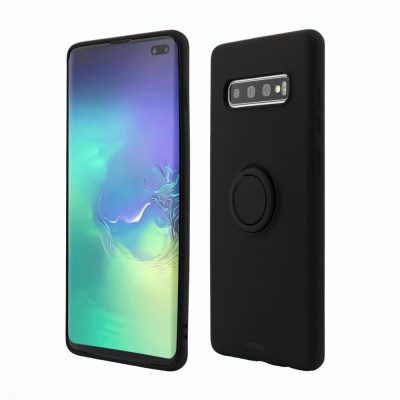 Husa Vetter pentru Samsung Galaxy S10 Plus, Soft Pro with Magnetic iStand, Negru foto