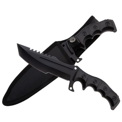 Cutit de vanatoare IdeallStore&amp;reg;, Element, 30.5 cm, otel inoxidabil, Negru foto