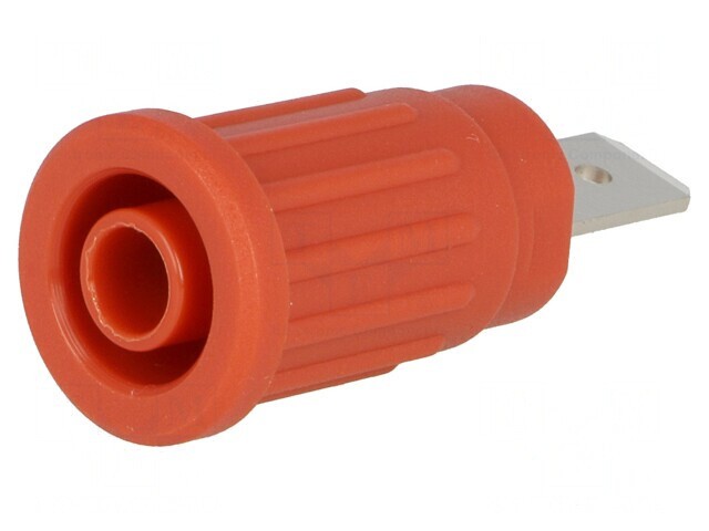 Soclu Banană 4mm 32A Roșu Nichelat