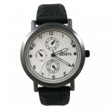Cumpara ieftin Ceas Dama Geneva Butterfly Negru Argintiu, Cadran Alb, Curea Silicon Negru, Analog, Quartz