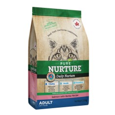 Hrana pentru pisici adulte Pure Nurture, cu orz si somon, 1.5kg