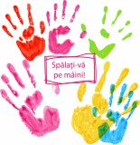 Sticker Spalati-va pe Maini - 50x50 cm
