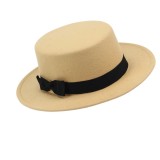 Cumpara ieftin Palarie dama cu boruri drepte reglabila bej